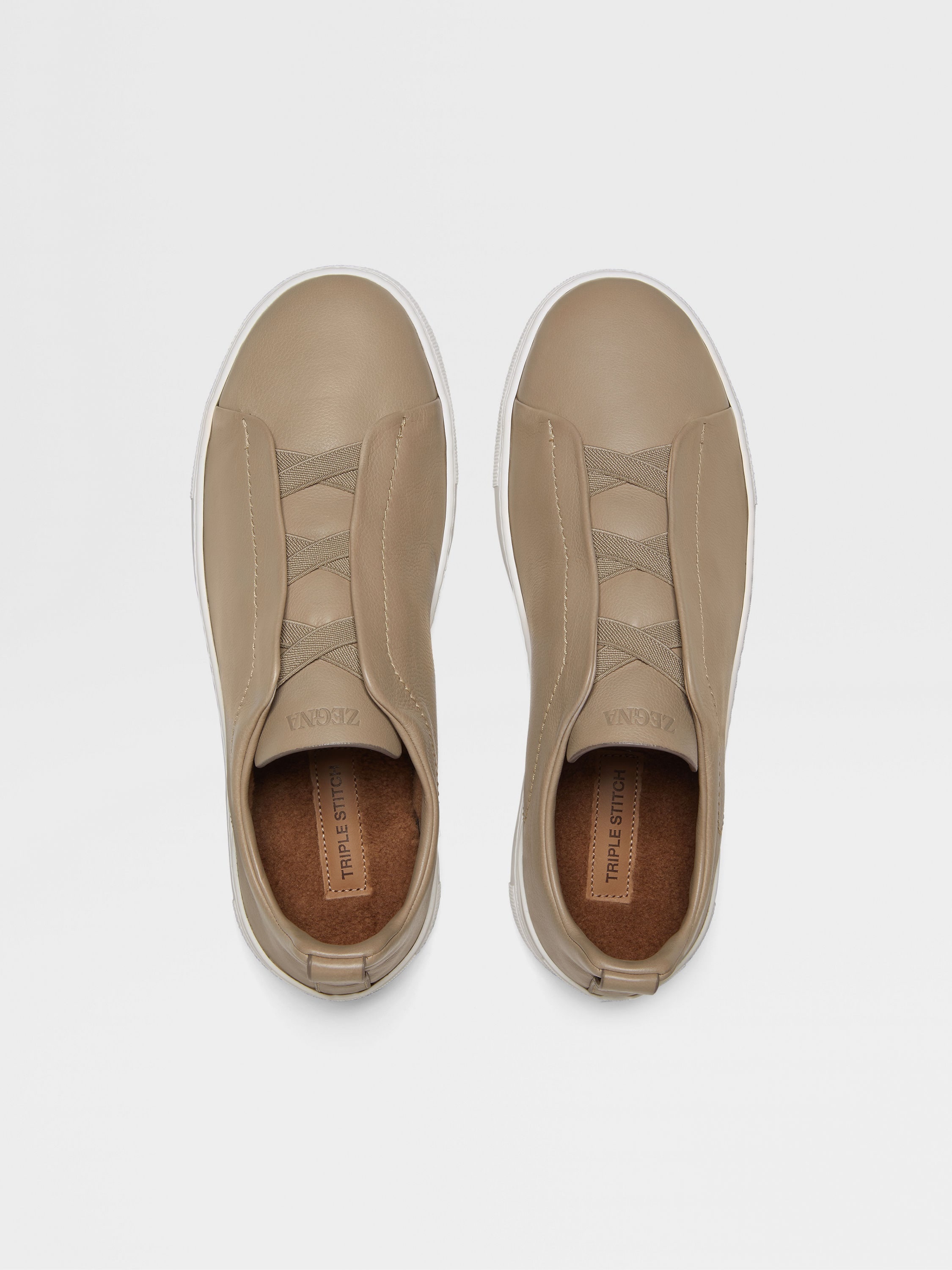 LIGHT TAUPE TRIPLE STITCH™ SECONDSKIN SNEAKERS - 3