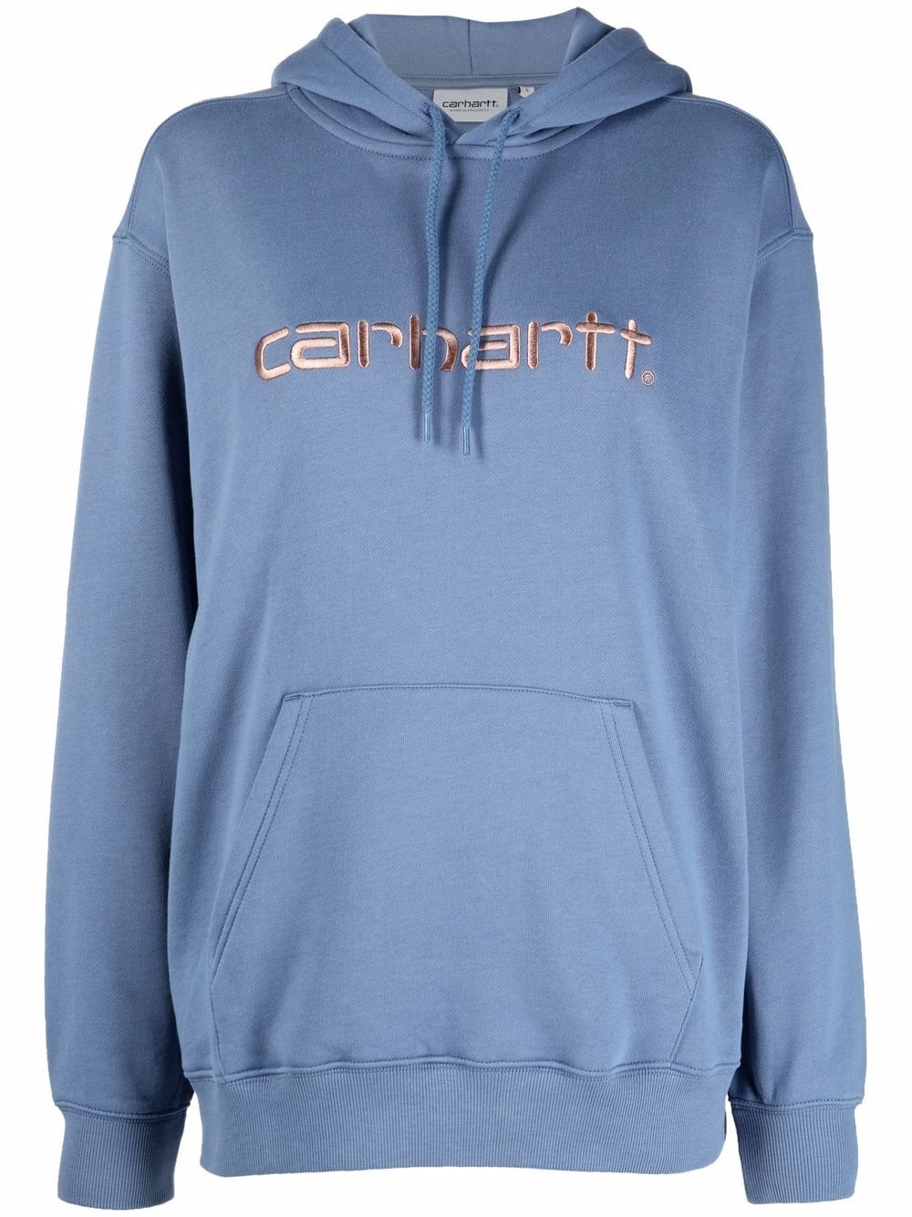 embroidered logo hoodie - 1