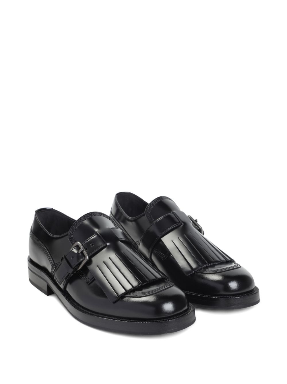 buckle-detail fringe loafers - 2