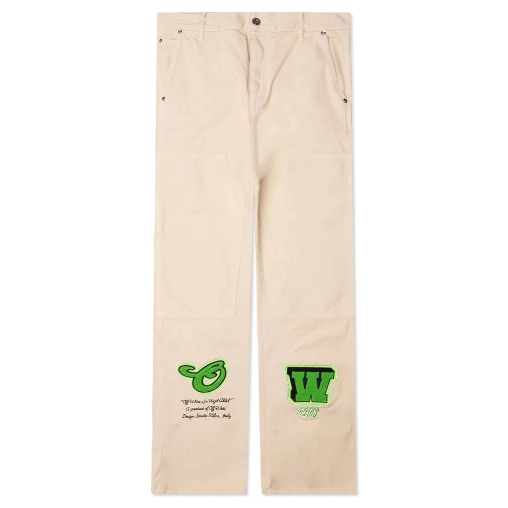 VARS HAMMER DENIM FLARE CARPE - WHITE/GREEN - 1