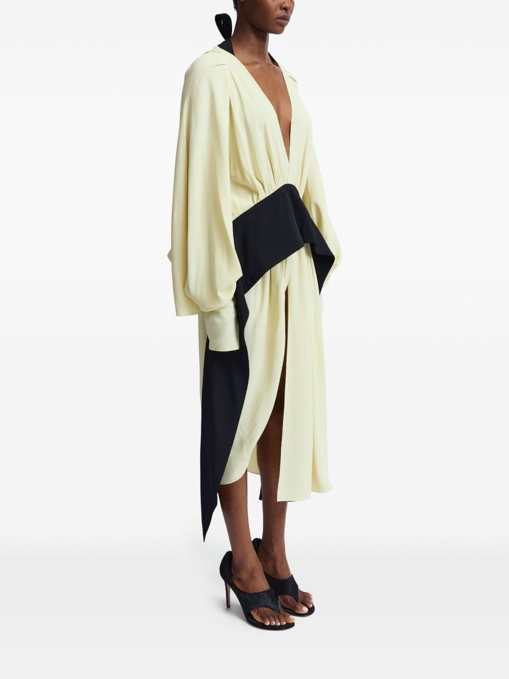 two-tone midi dress - 3