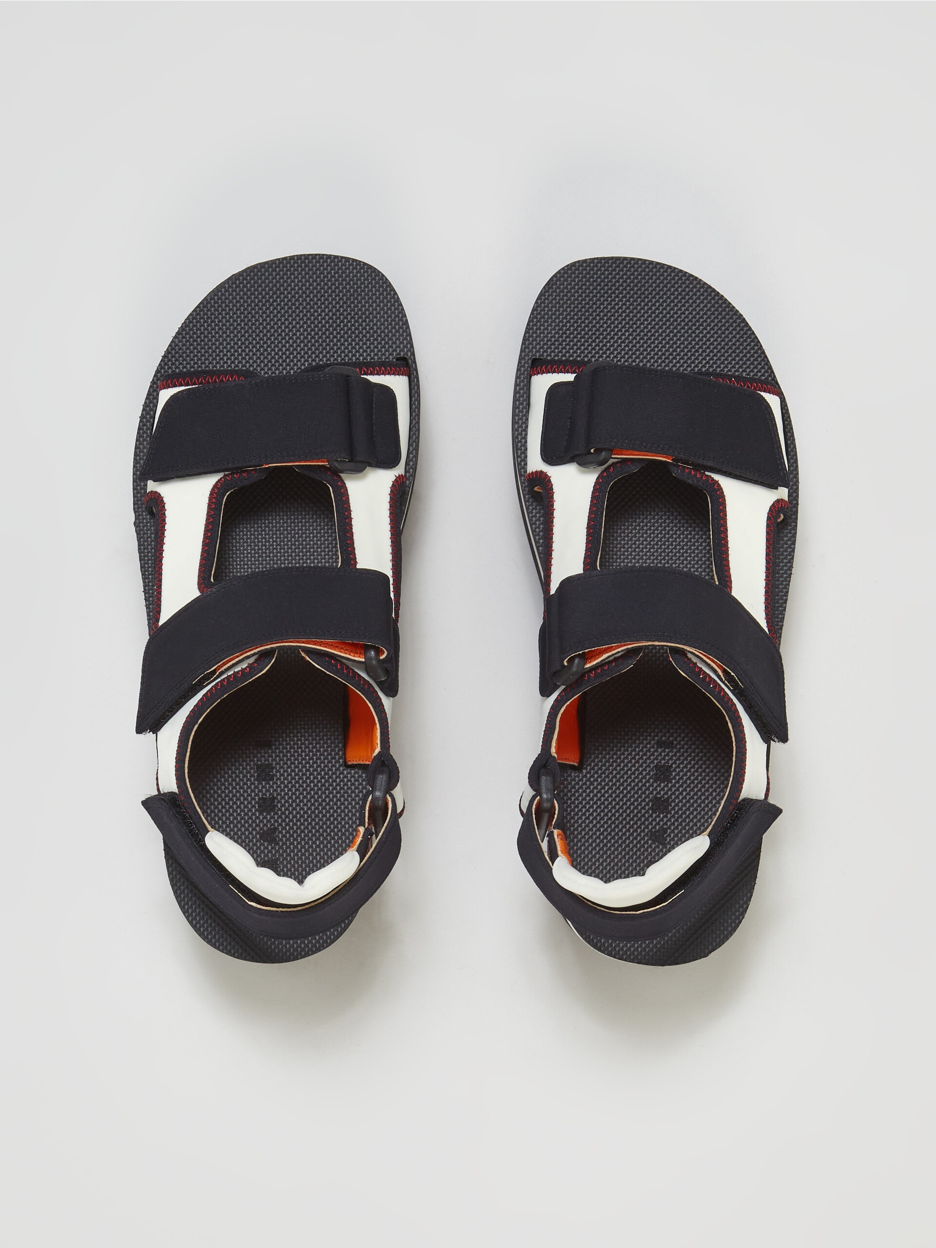 BLACK AND WHITE TECHNICAL FABRIC SANDAL - 4