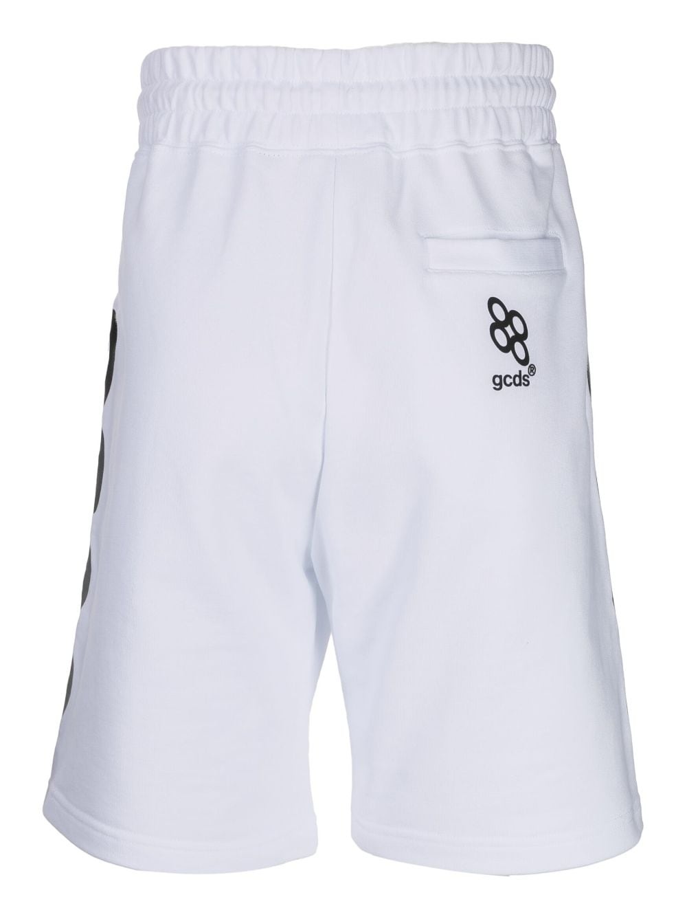 drawstring cotton track shorts - 2