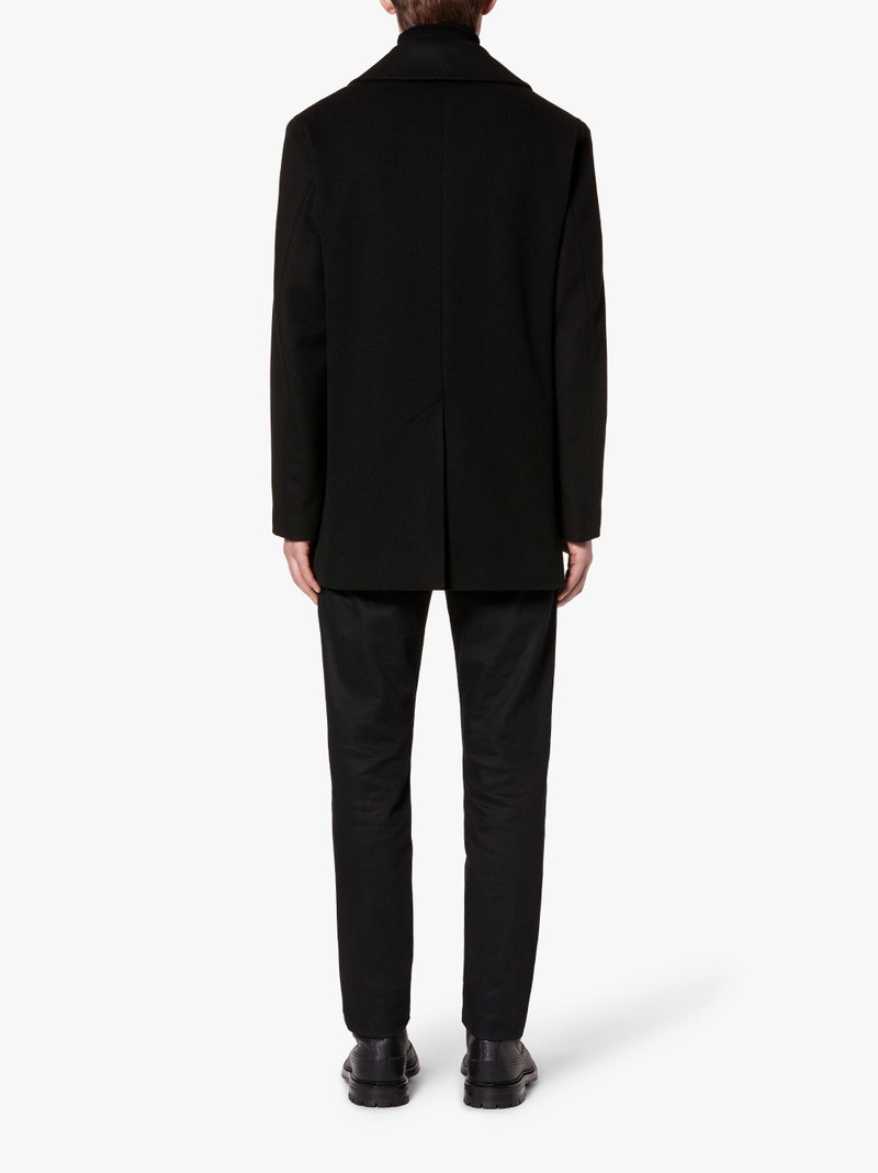 DALTON BLACK WOOL & CASHMERE PEA COAT | GM-1075F 3