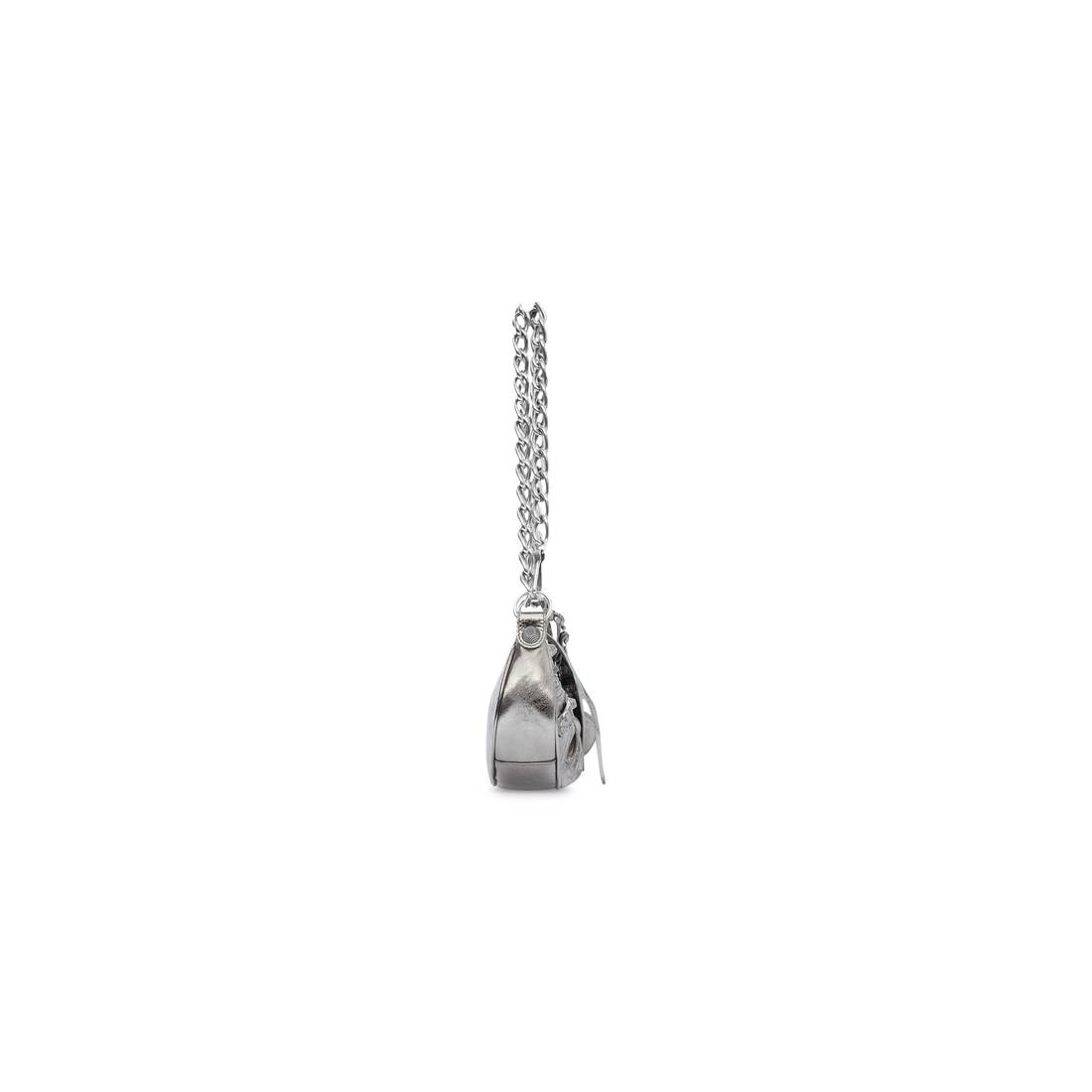 le cagole xs shoulder bag with chain metallized - 3