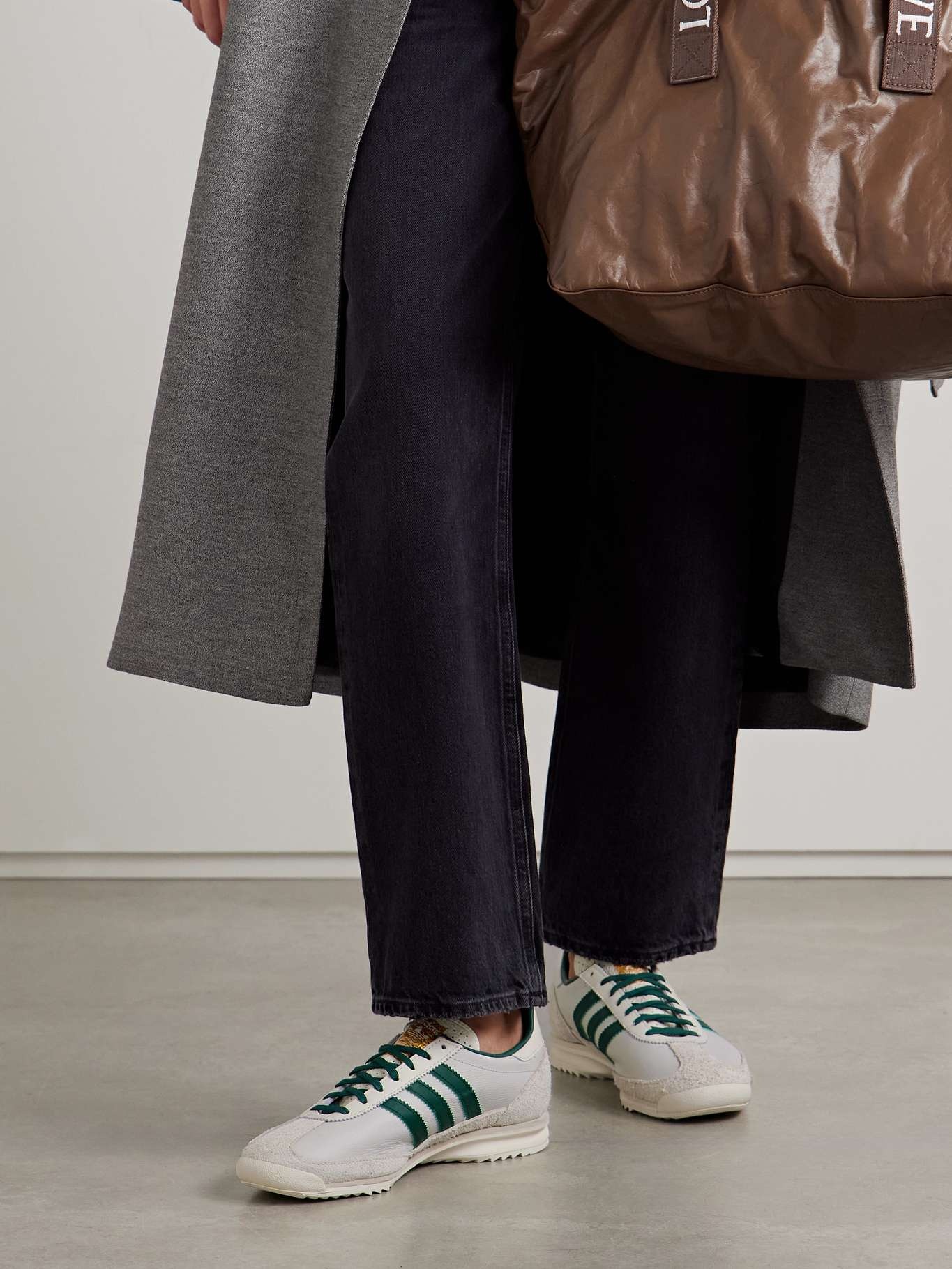 SL 72 OG suede-trimmed leather sneakers Off-white - 2
