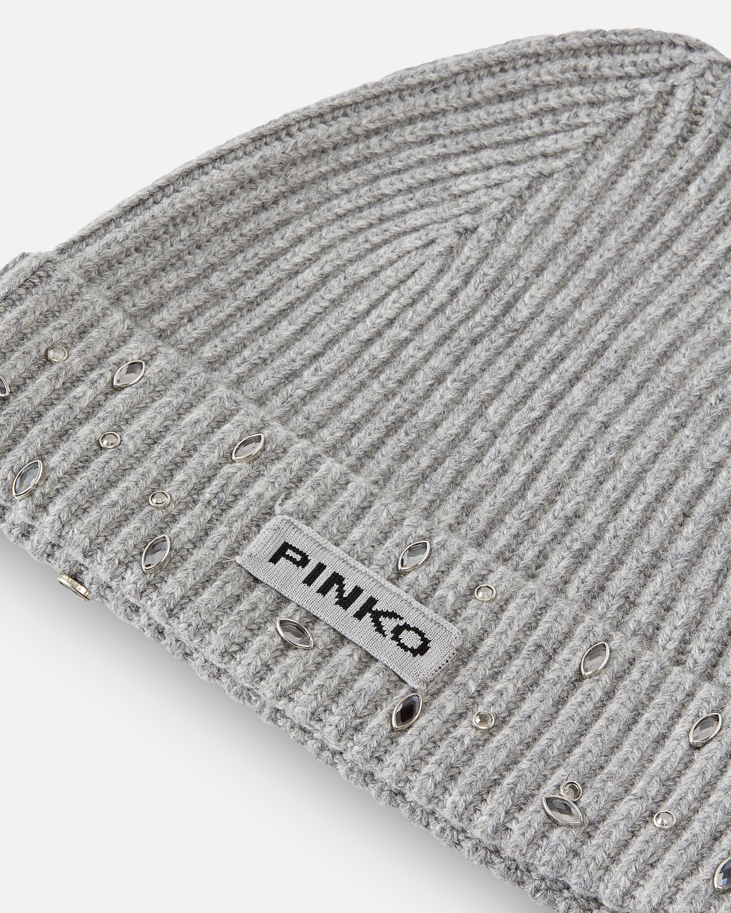 RIBBED BEANIE WITH CRYSTALS - 3