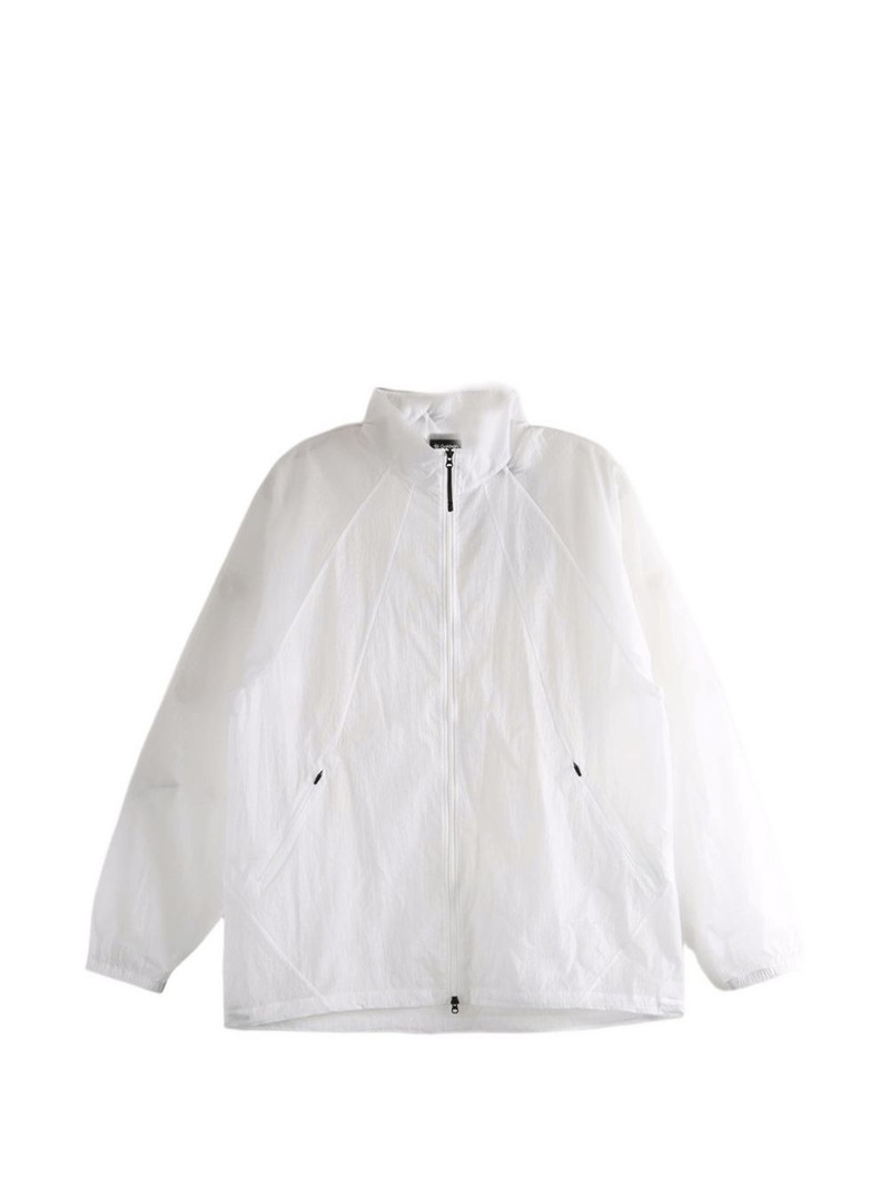 sheer raglan-sleeve jacket 1