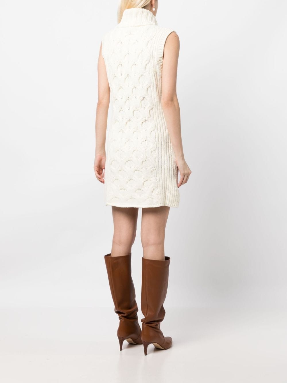 Mod cable-knit sleeveless dress - 4