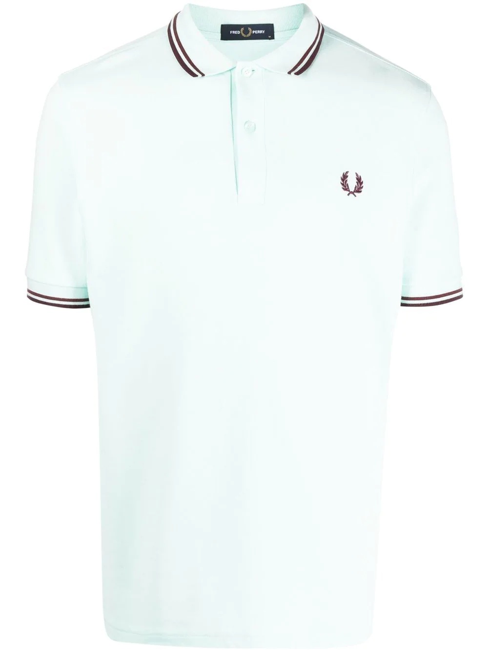 embroidered-logo short-sleeved polo shirt - 1