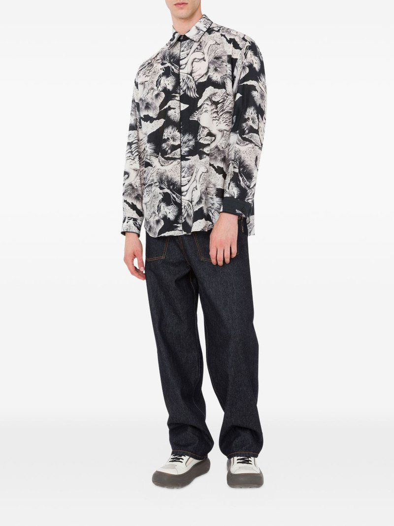 Moschino swan-print shirt outlook