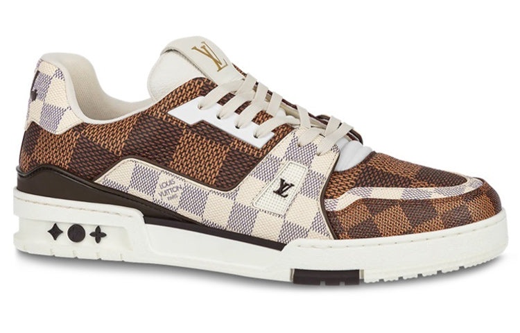 LOUIS VUITTON LV Trainer Sneakers 'Brown and White Plaid' 1AAST3 - 2