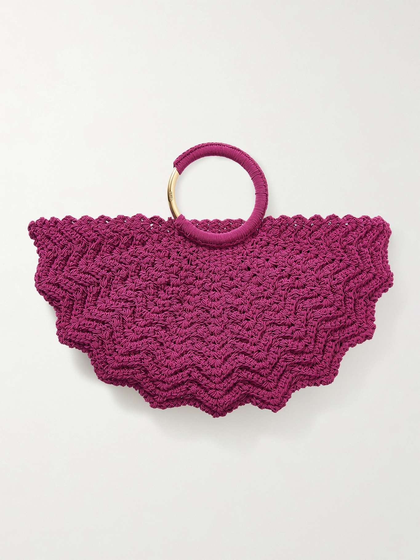 Scalloped crocheted tote Violet - 3