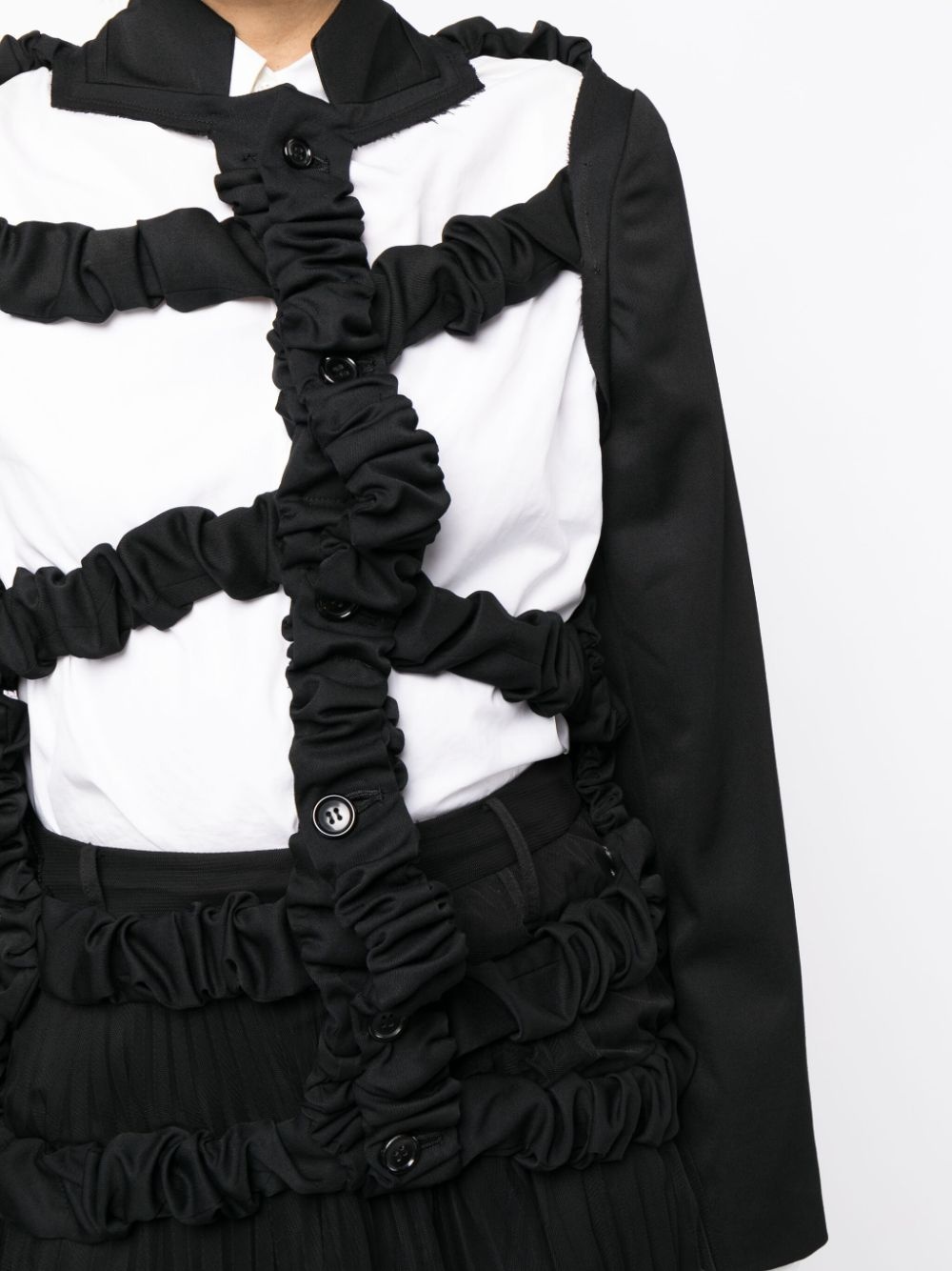 cut-out detail buttoned jacket - 5