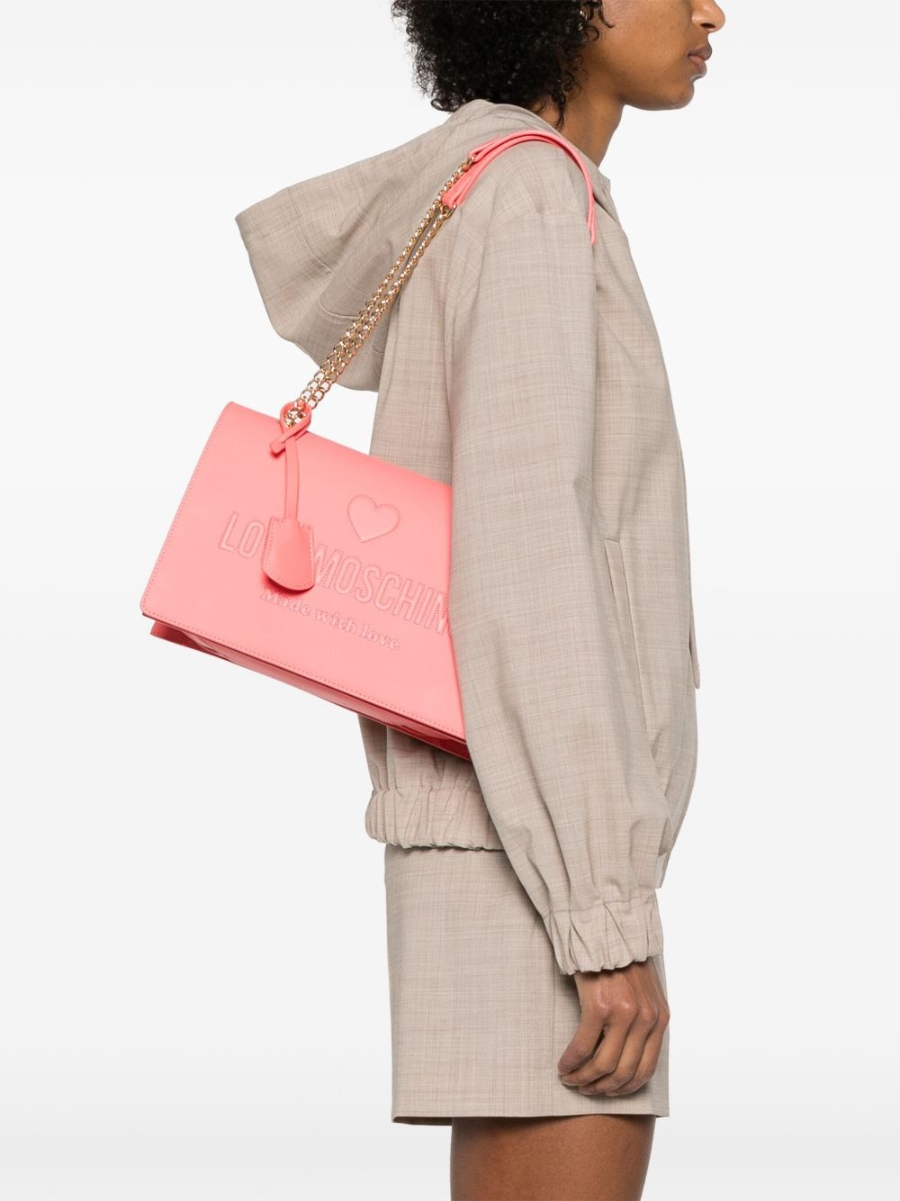logo-embossed shoulder bag - 2