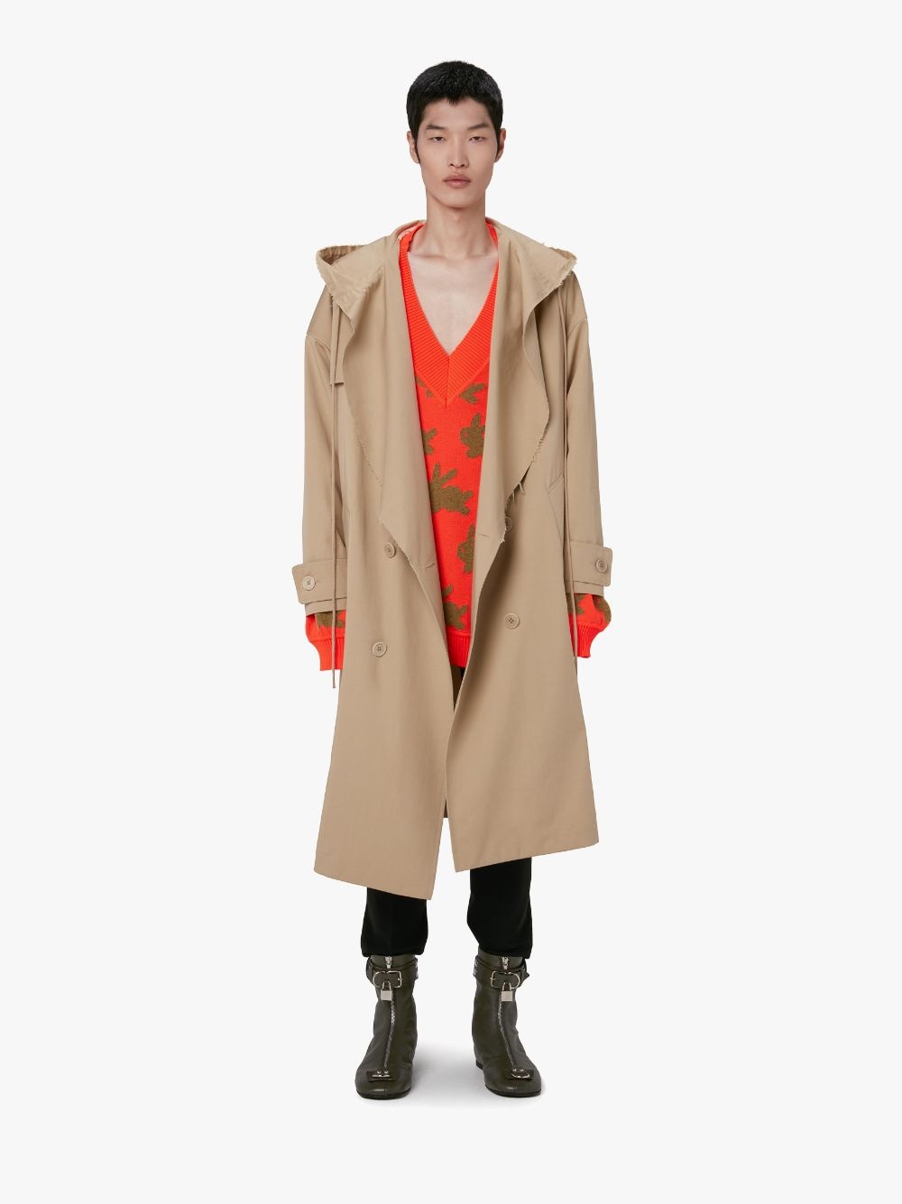 HOODED TRENCH COAT - 2