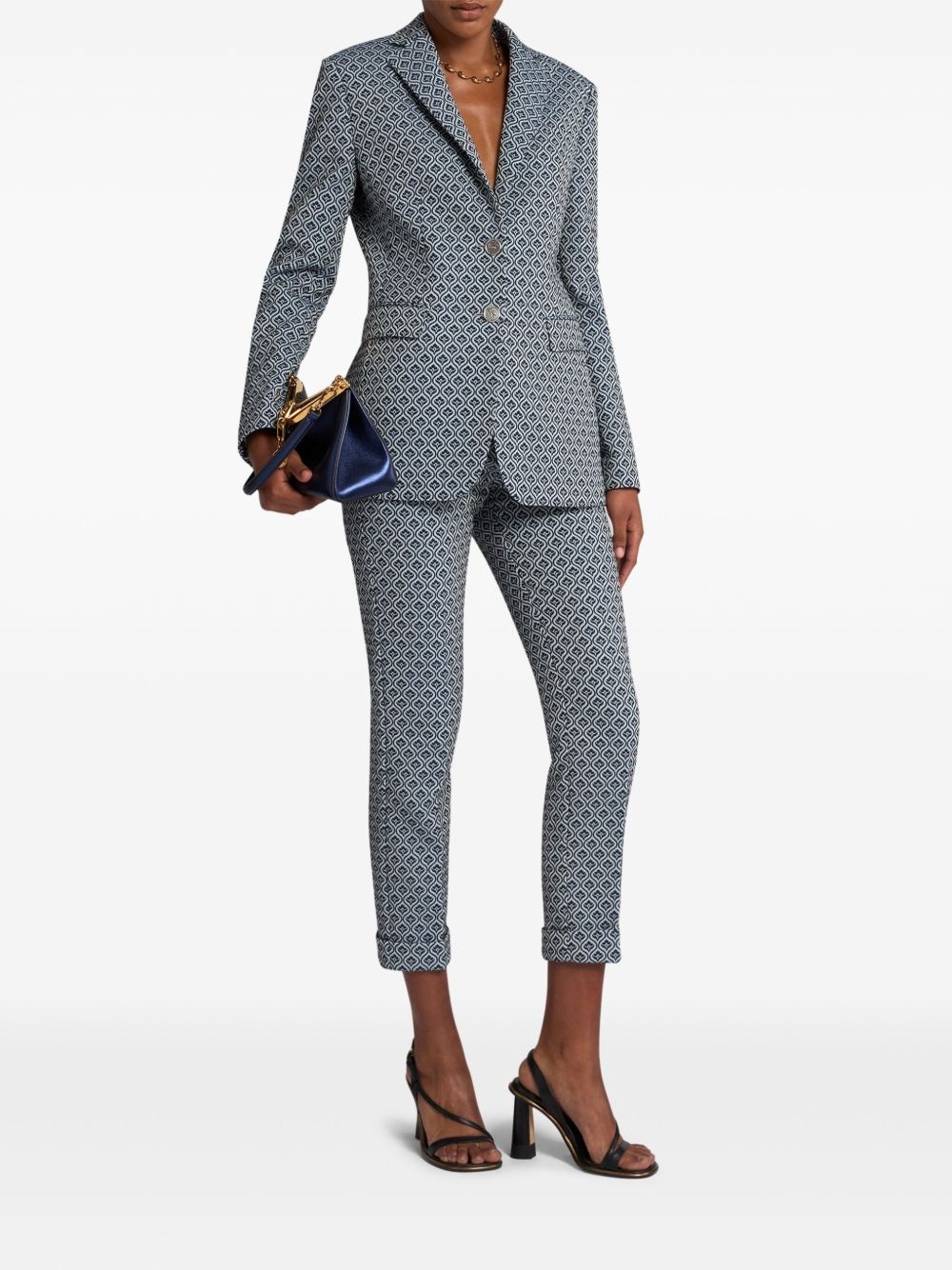 jacquard blazer - 2