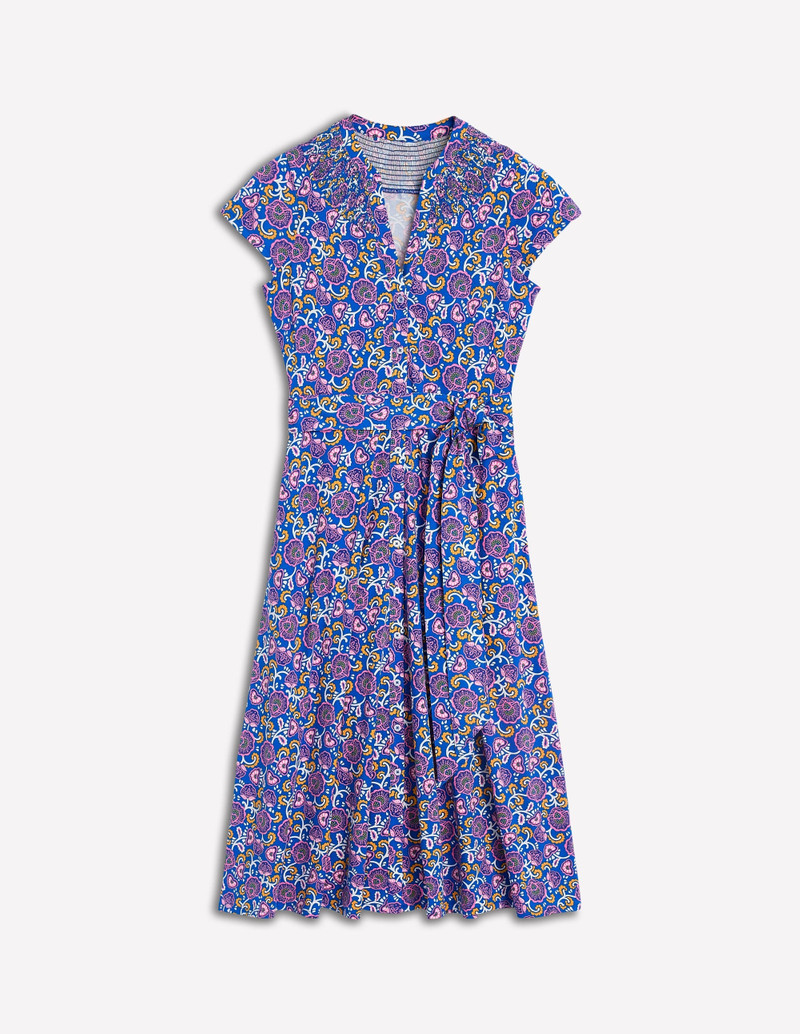 Sara Jersey Shirt Dress-Gallery Blue, Garden Vine 1