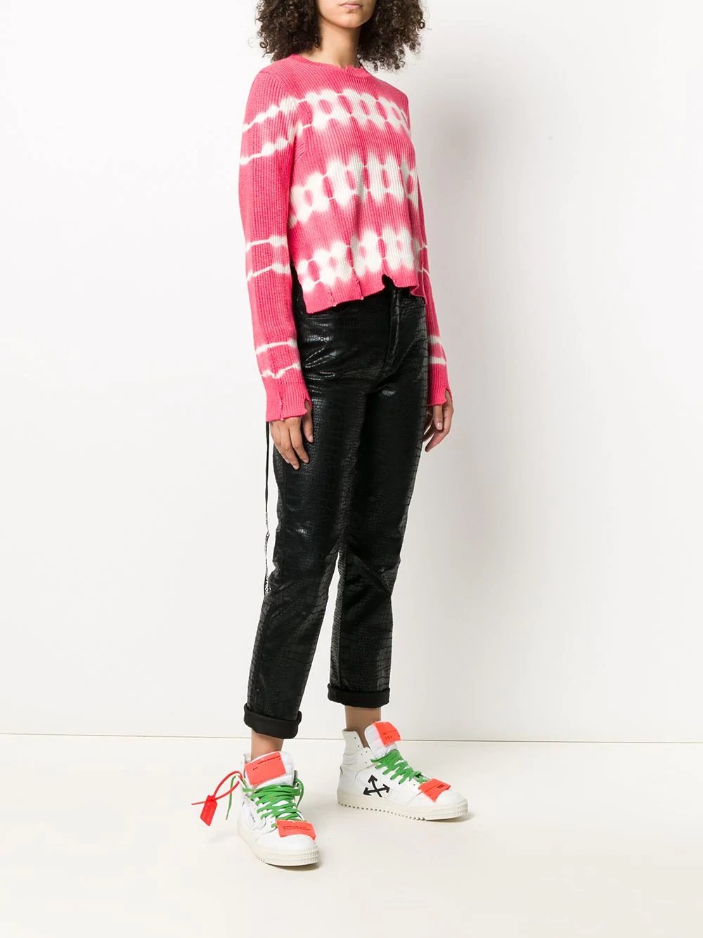 tie-dye print jumper - 4