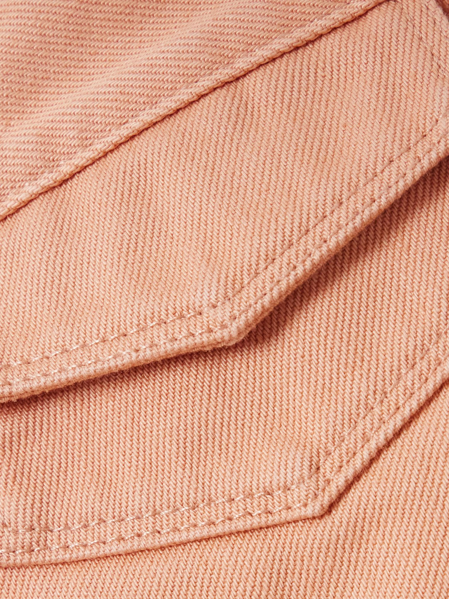 Embellished denim shorts Peach - 4
