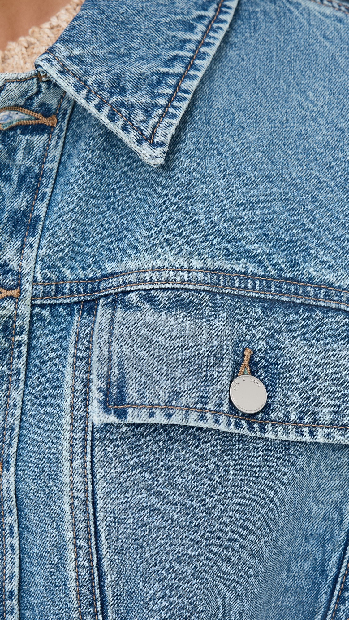 Amy Cinched Denim Trucker Jacket - 5