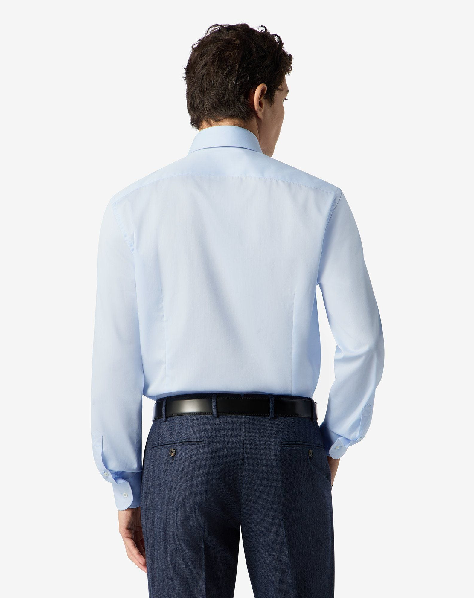 Light Blue cotton twill shirt - 3