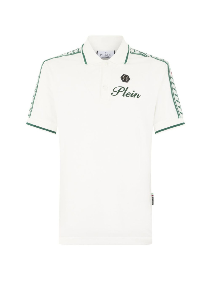 floral-jacquarded polo shirt 1