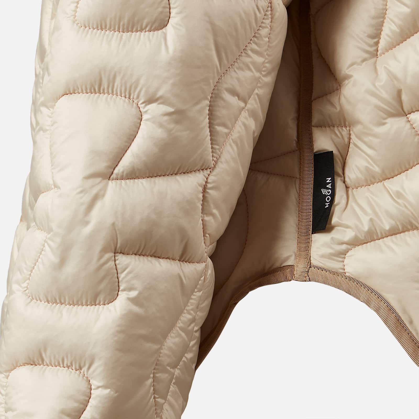 Quilted Bomber Jacket Beige - 3