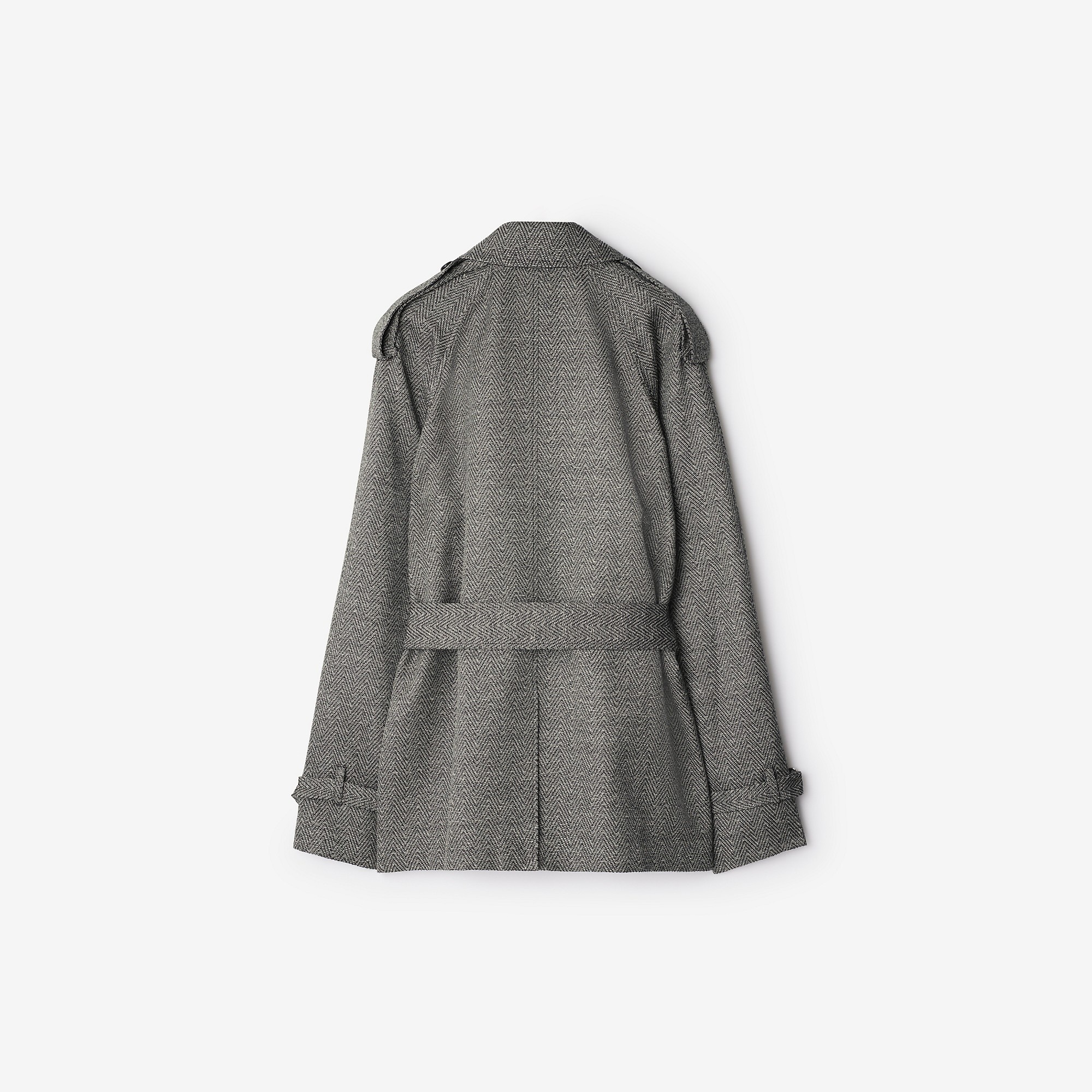 Wool Silk Trench Jacket - 5