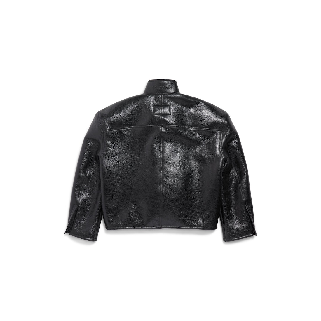 Men's Shearling Zip-up Jacket in Black - 6