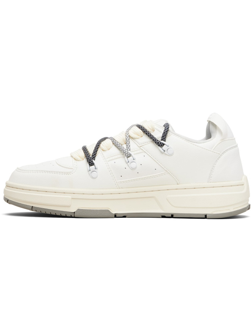 HUGO White Perforated Sneakers outlook