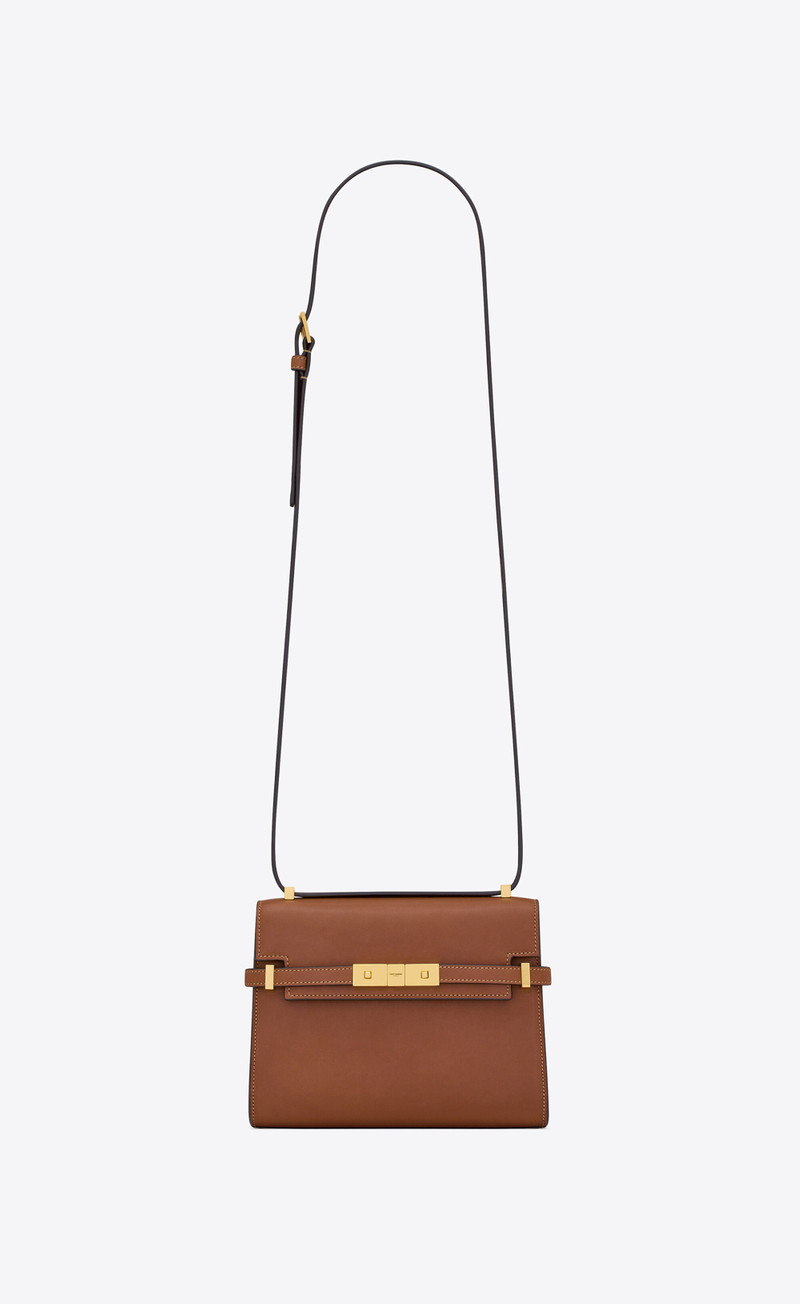 manhattan mini crossbody bag in aged vegetable-tanned leather 1