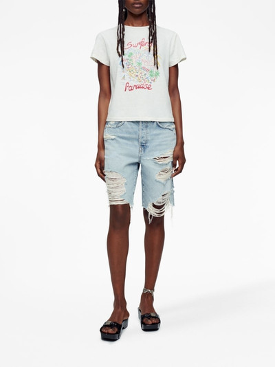 RE/DONE ripped denim bermuda shorts outlook