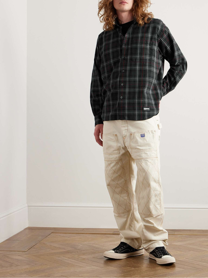 NEIGHBORHOOD Logo-Appliquéd Checked Cotton Shirt outlook
