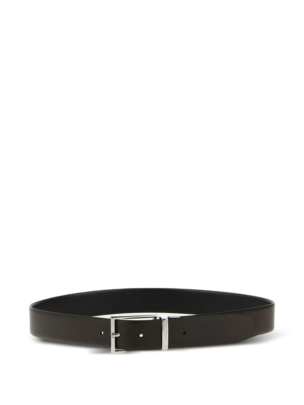 reversible Italian leather belt with two textures - 1