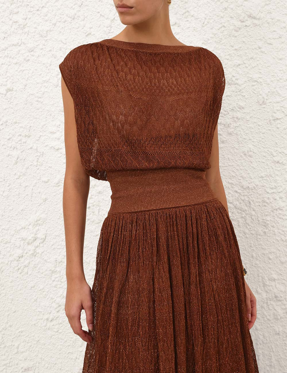 AWAKEN METALLIC LACE TOP - 2