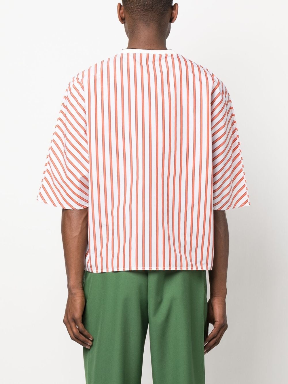 striped crew-neck T-shirt - 4