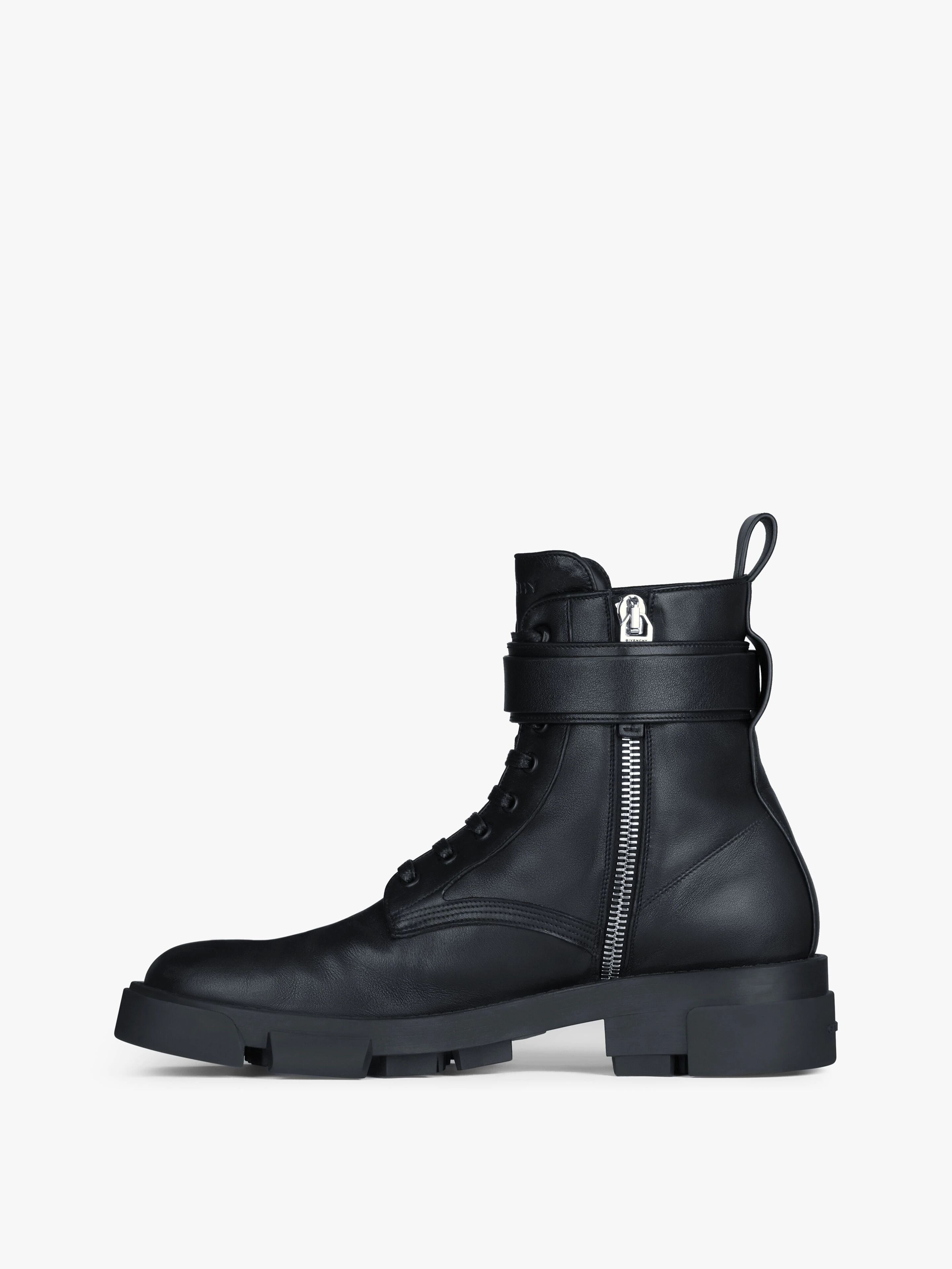 TERRA BOOTS IN LEATHER WITH 4G BUCKLE - 3