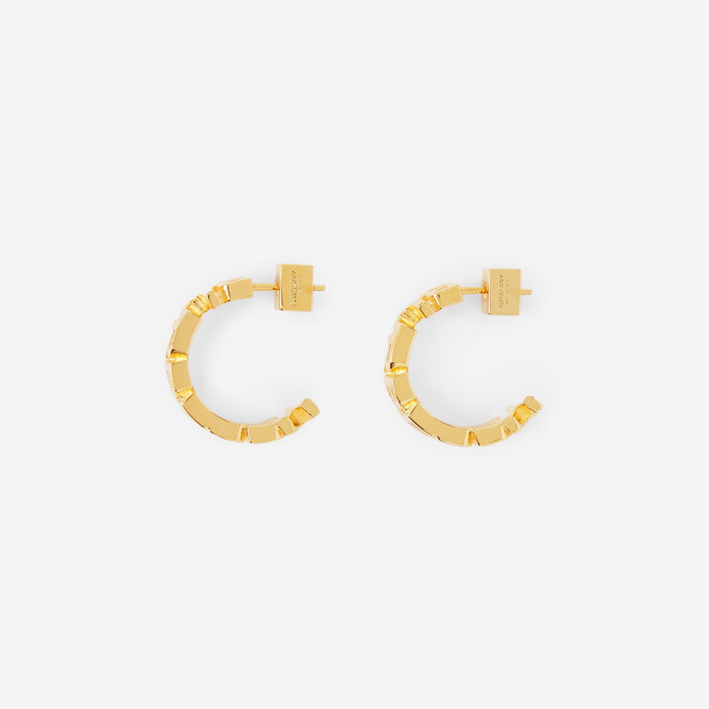 Gold-plated Logo Hoop Earrings 3