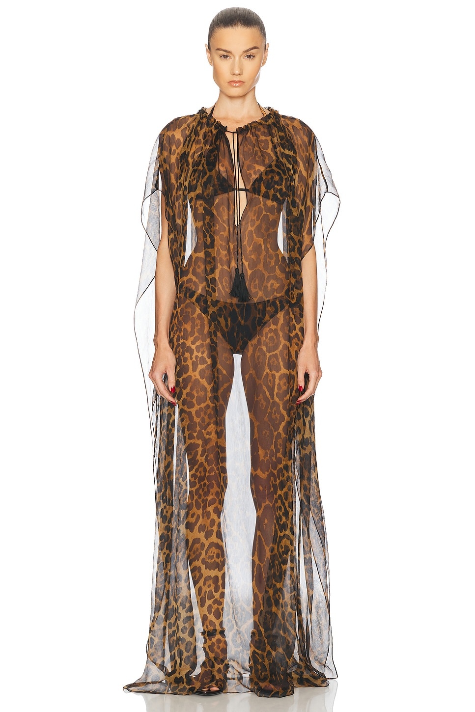 Leopard Kaftan Dress - 1