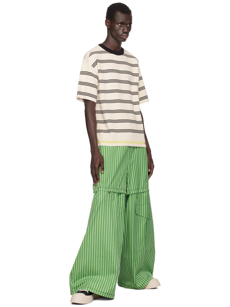 Marni Beige Seaside Stripe T-shirt outlook