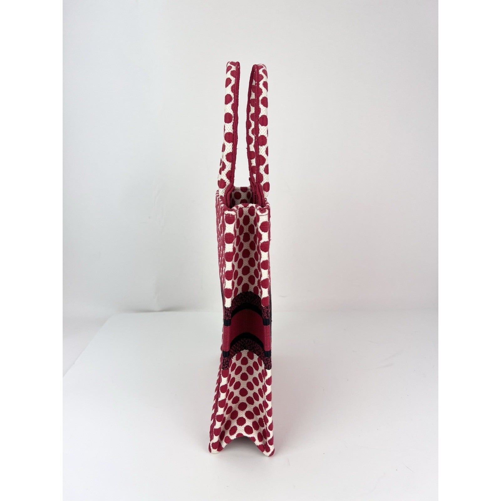 Christian Dior Canvas Dior Amour Dots Vertical Book Tote - 3