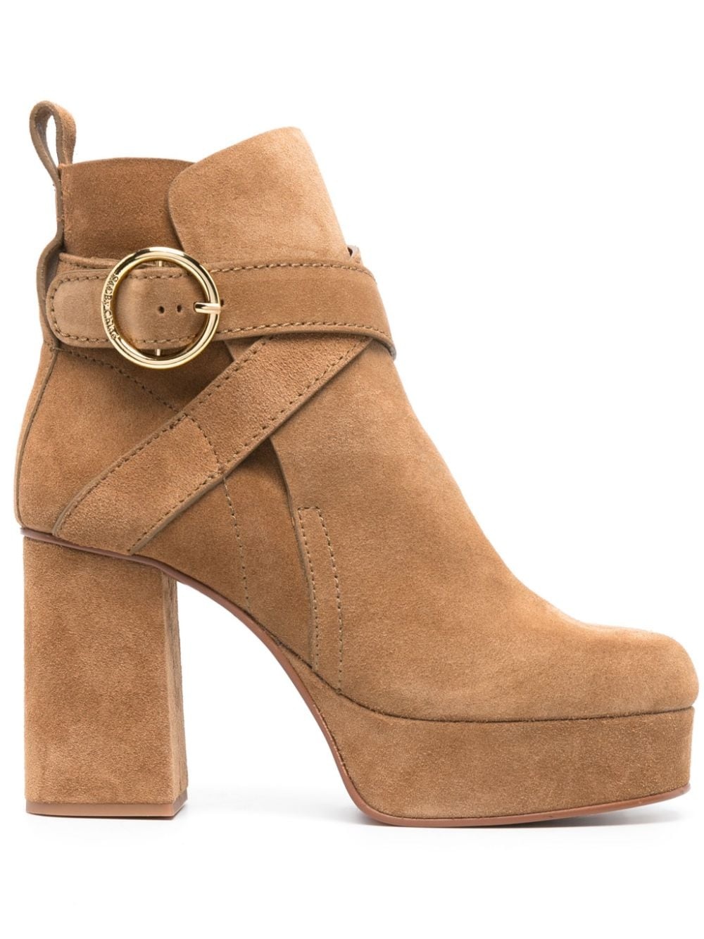 Lyna 97mm suede platform boots - 1