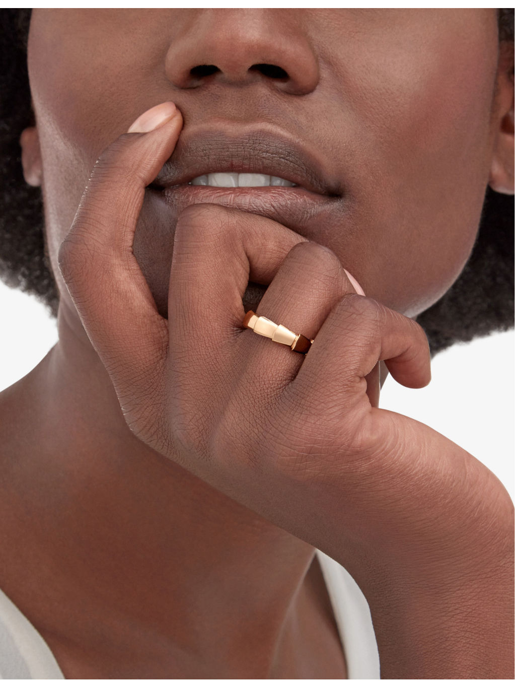 Serpenti Viper 18ct rose-gold wedding band - 4