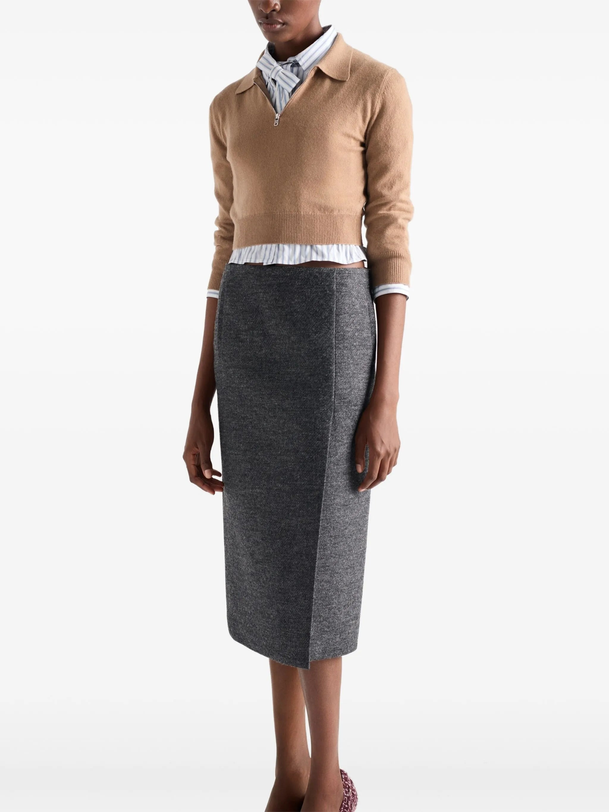 Prada Triangle-logo Half-zip Sweater - 4