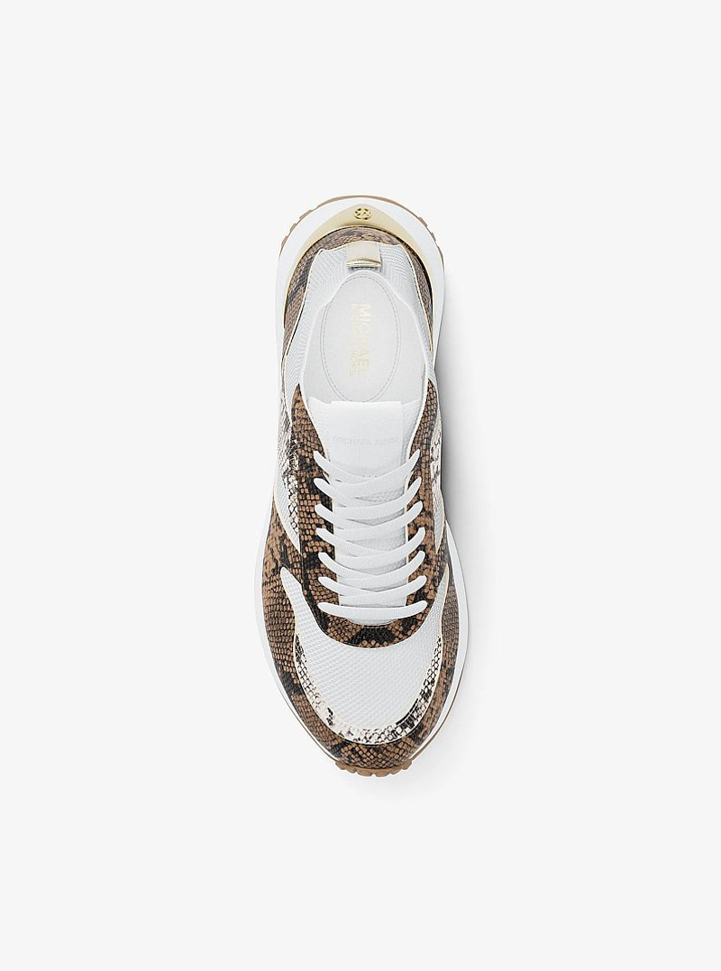 Jesse Stretch Knit and Snake Embossed Trainer 5