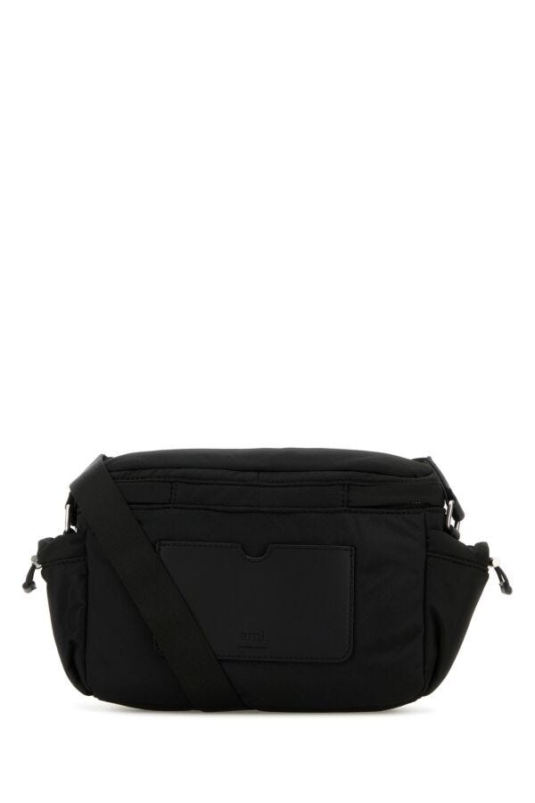 AMI Paris Black fabric Ami de Coeur crossbody bag