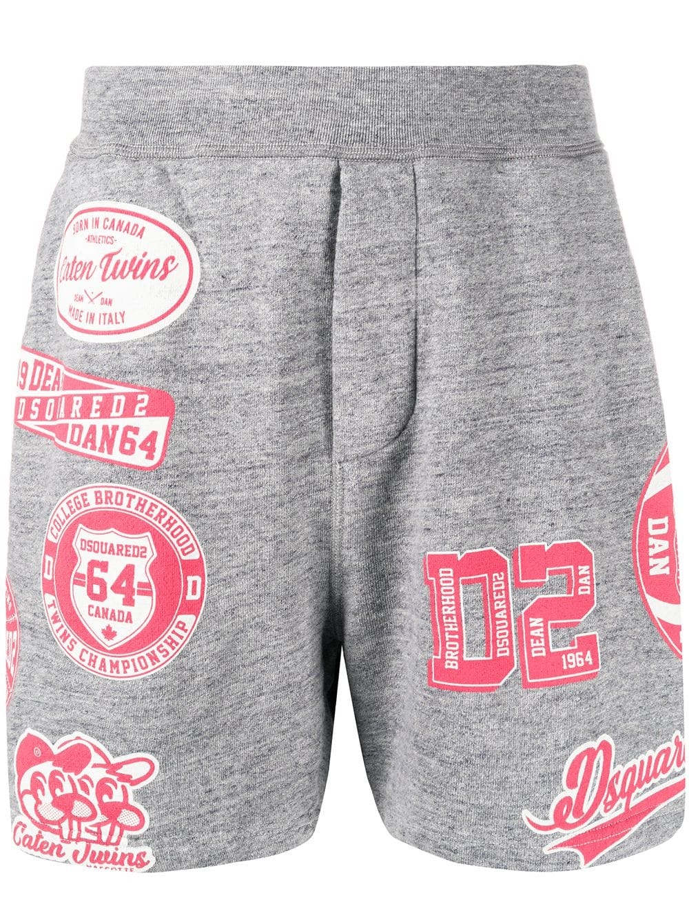 varsity sport-print track shorts  - 1