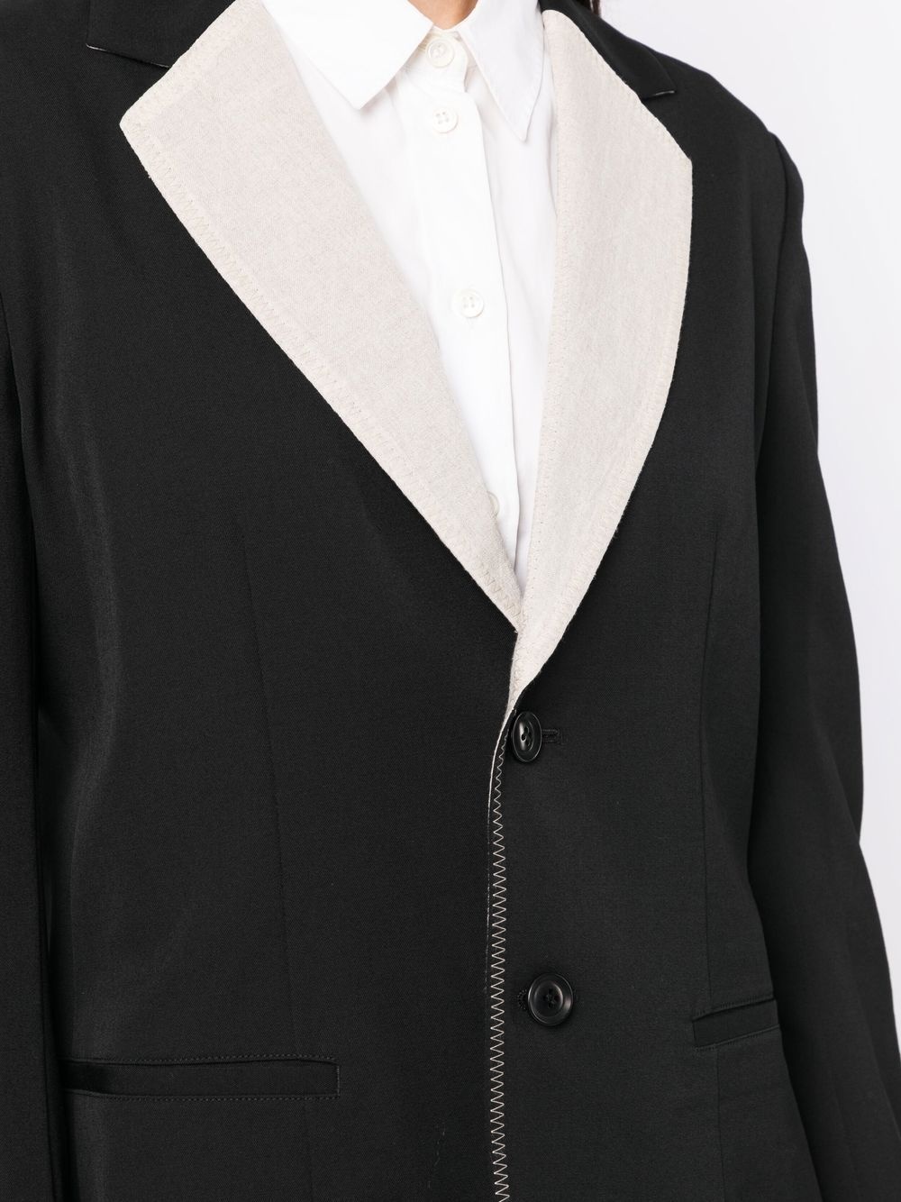 single-breasted wool blazer - 5