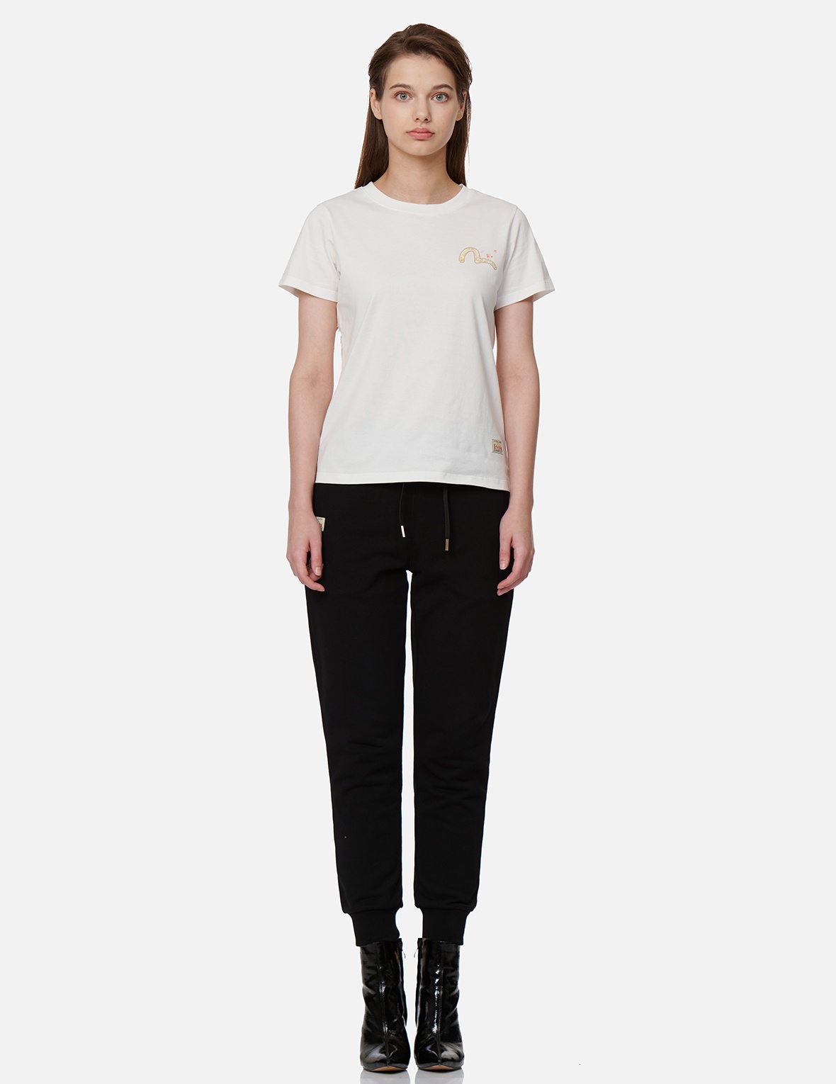 WAVE-PATTERN KAMON PRINT T-SHIRT - 6